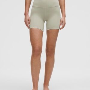 Lululemon Align High Rise Short 6" in Fog Green
